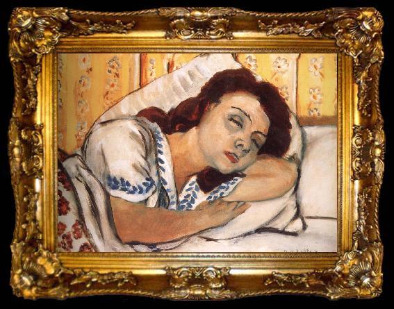 framed  Henri Matisse Marguerite asleep, ta009-2